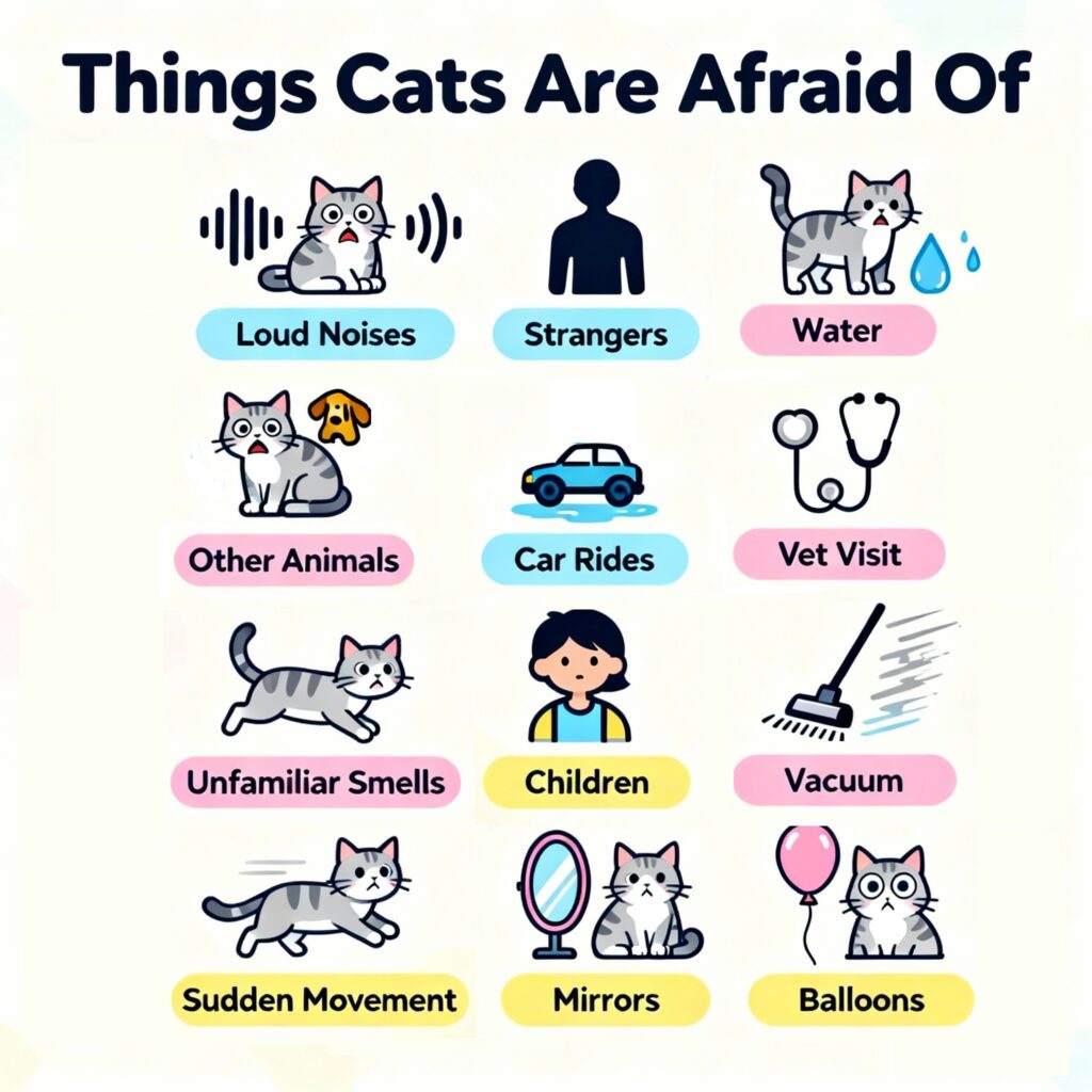 things cats are afraid of