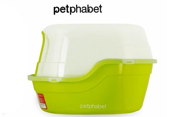 Petphabet Jumbo Hooded Cat Litter Box