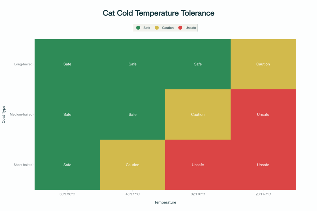 cat cold temperature tolerance