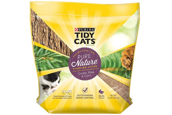 Purina Tidy Cats Pure Nature Cedar Pine & Corn Clumping Cat Litter