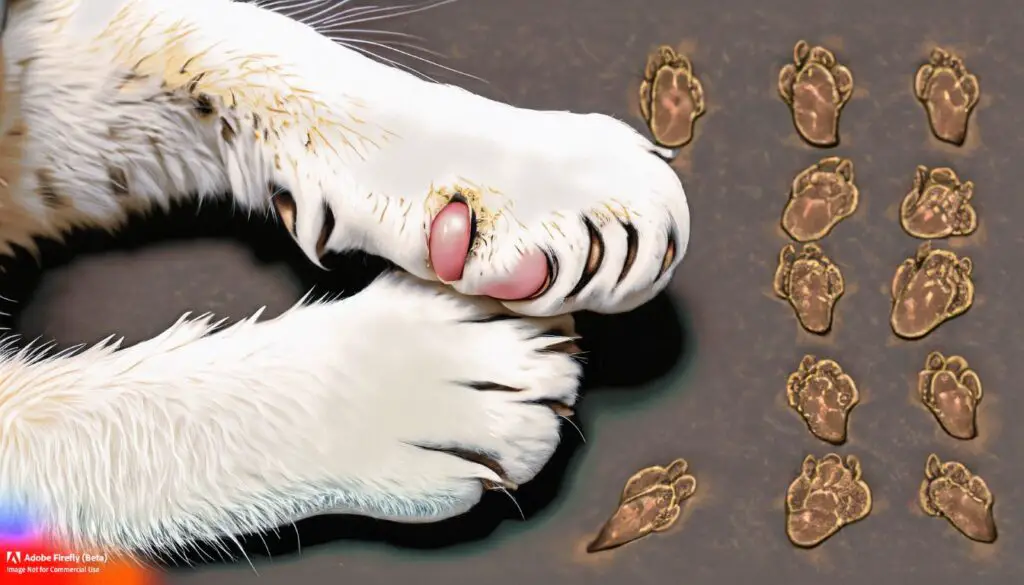Treatment of horned paws in cats: 