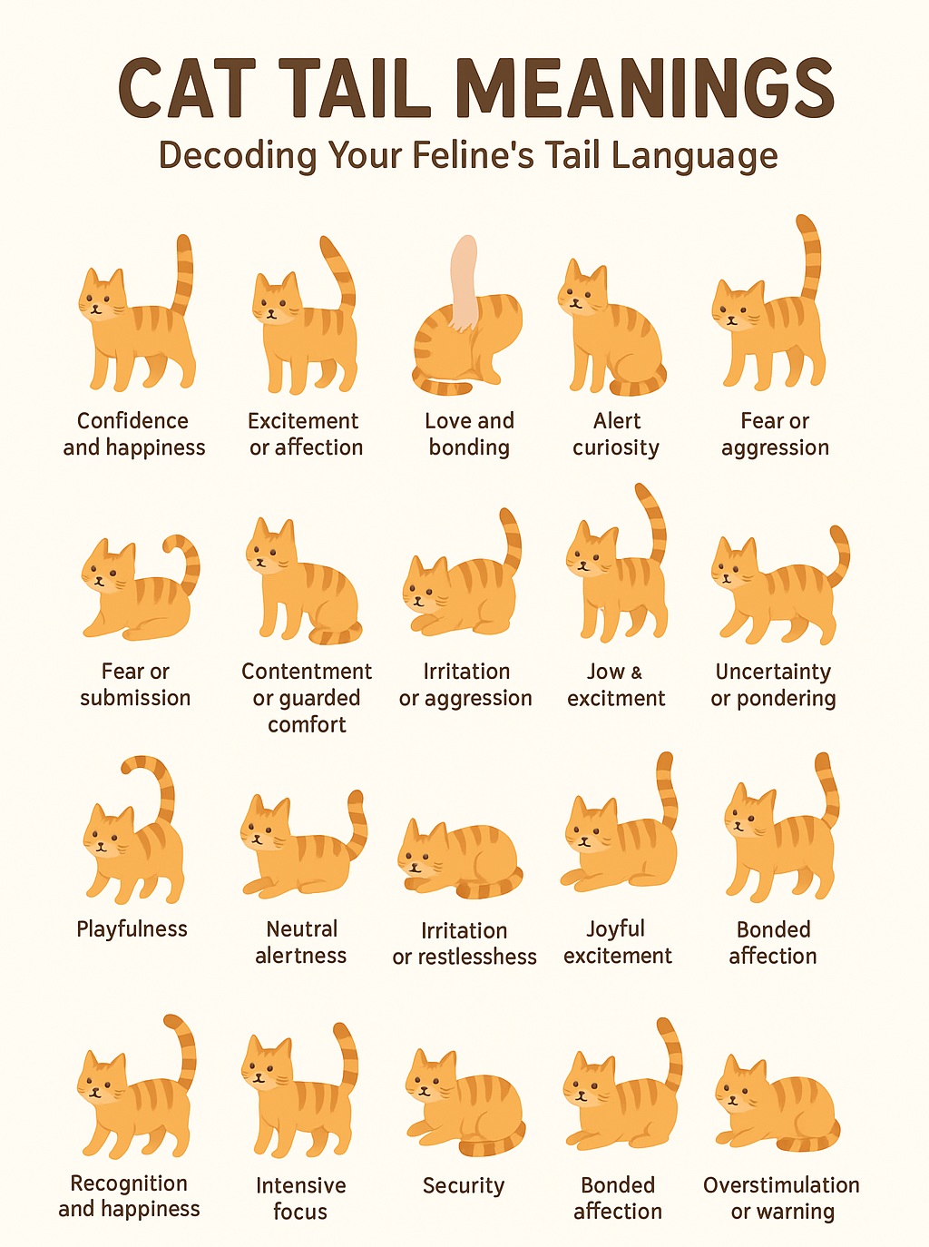 cat tail meanings chart