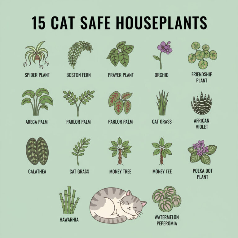 house plants safe for cats infographic