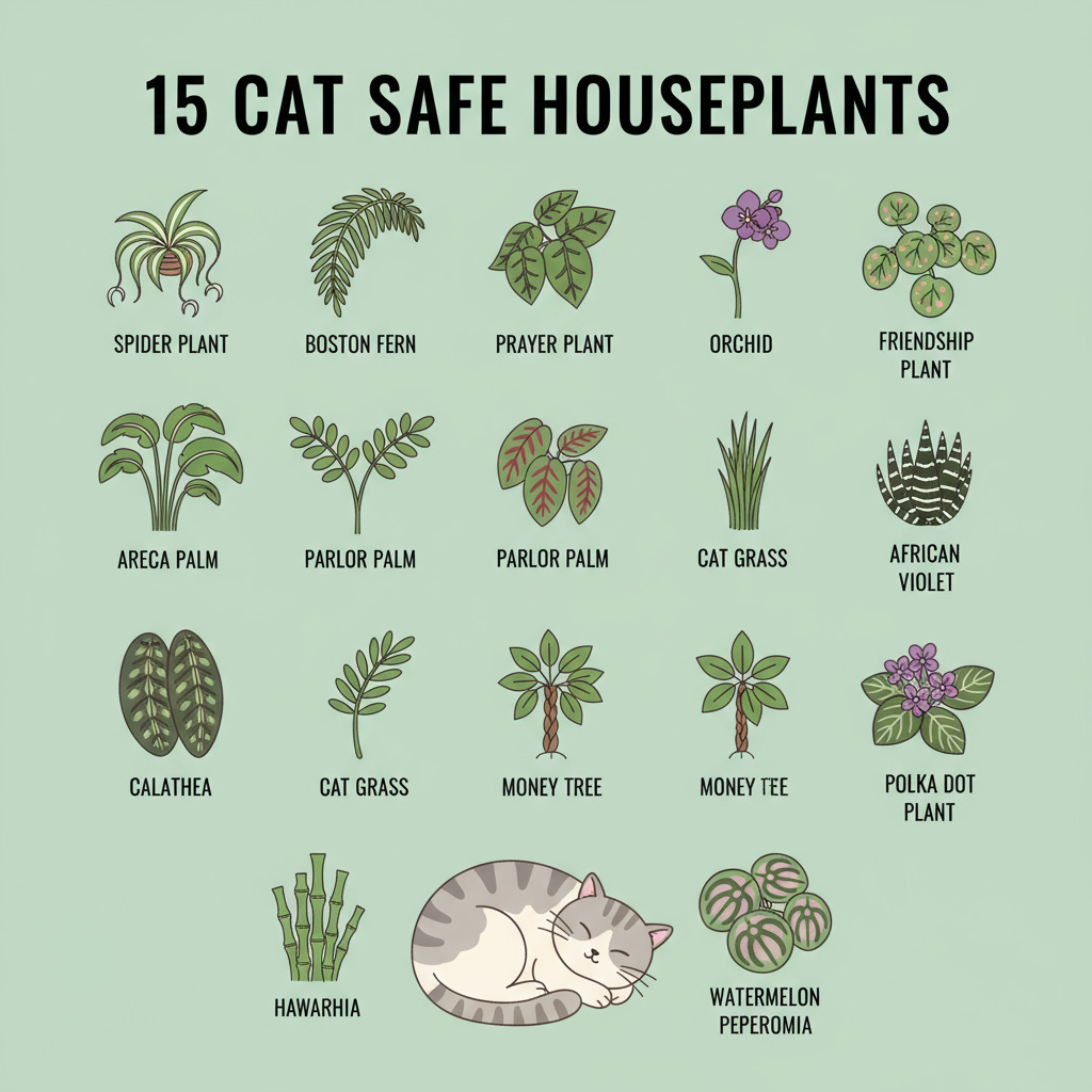 house plants safe for cats infographic