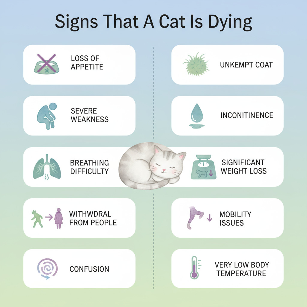 signs of a dying cat