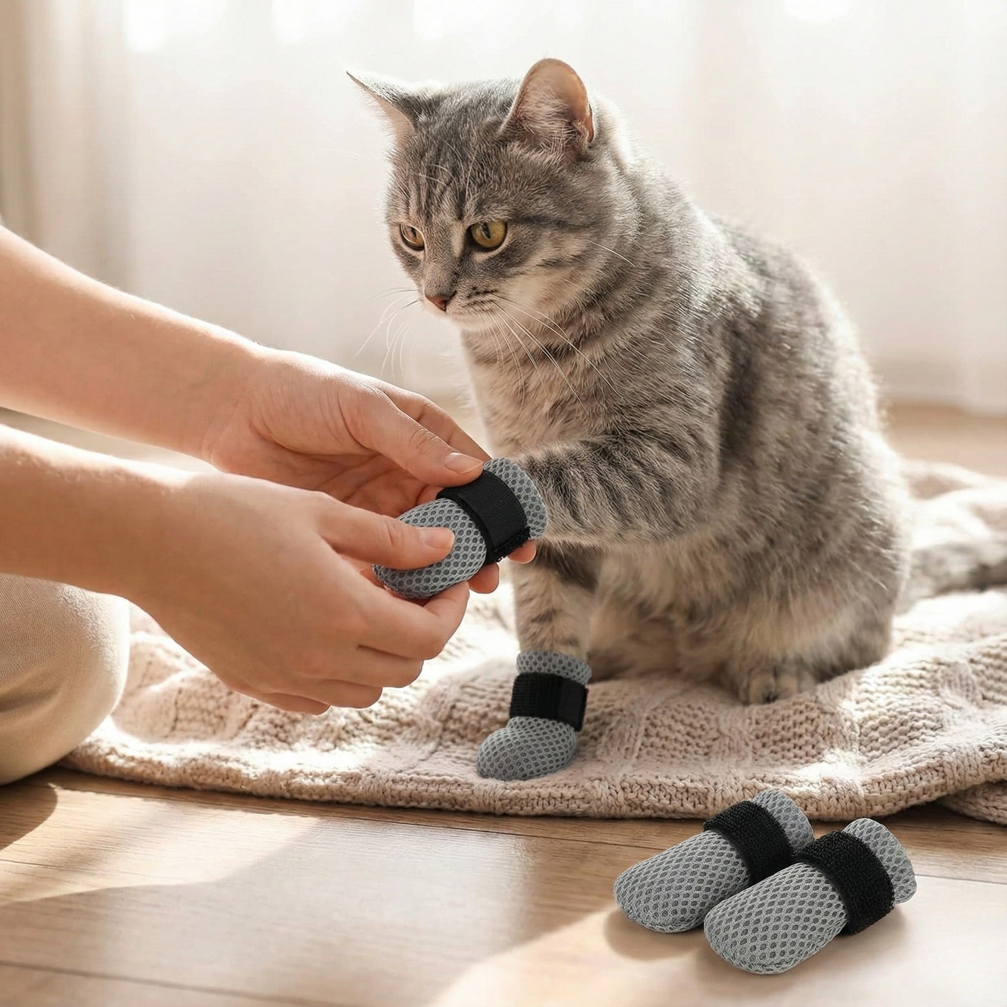 4 pcs cat mittens to prevent scratching