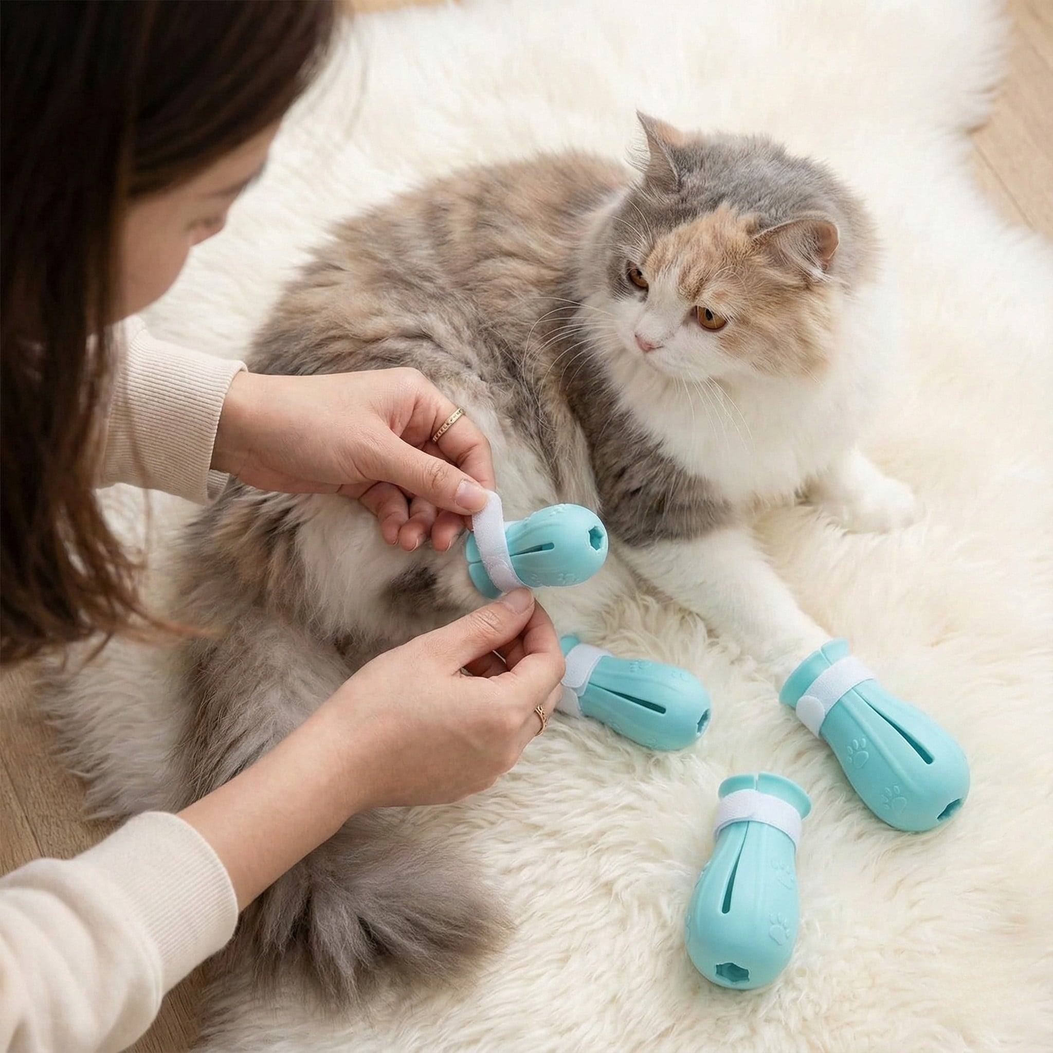 4pcs cat boots for cats only paw covers protectors