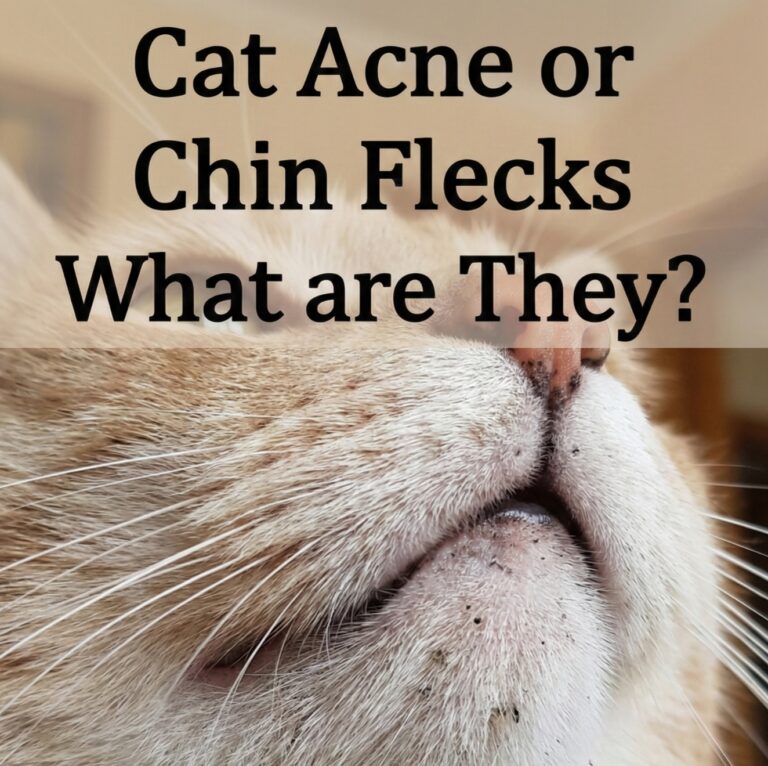 feline acne or chin flecks