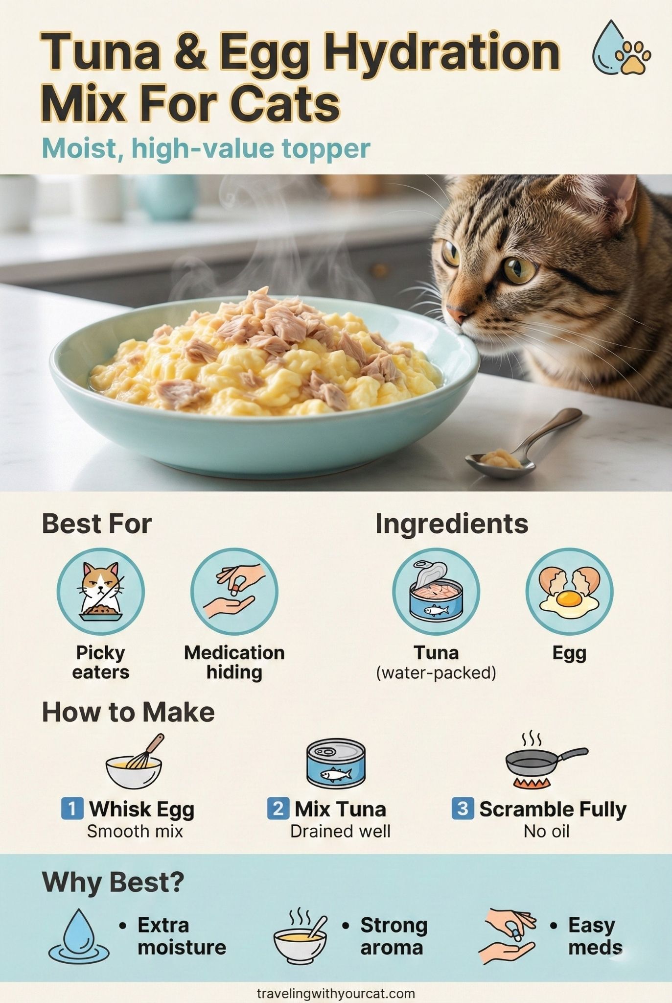 Tuna Egg Hydration Mix For Cats