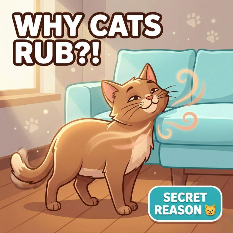 cats rub their cheeks on furniture