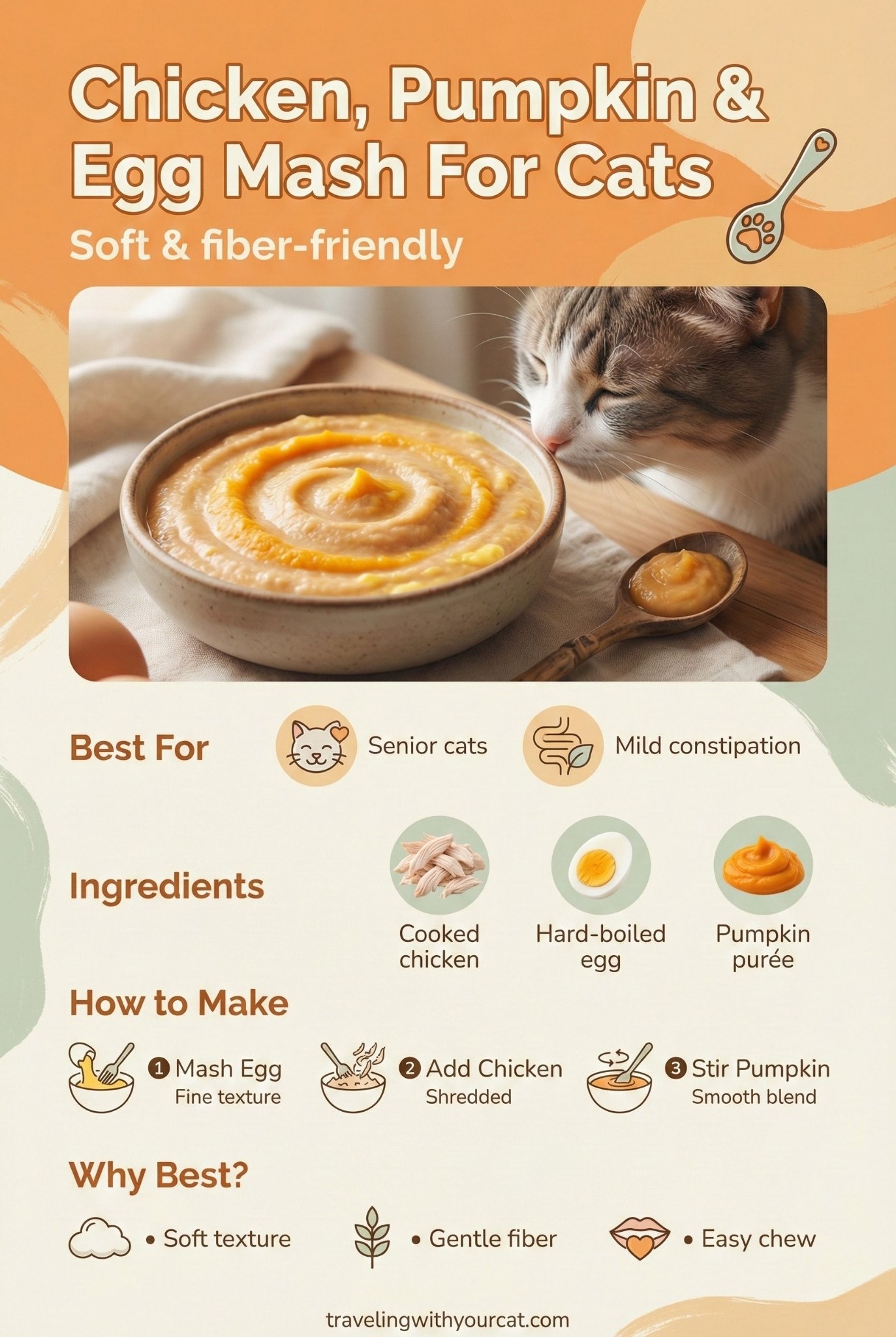 diy chicken pumpkin egg mash for cat