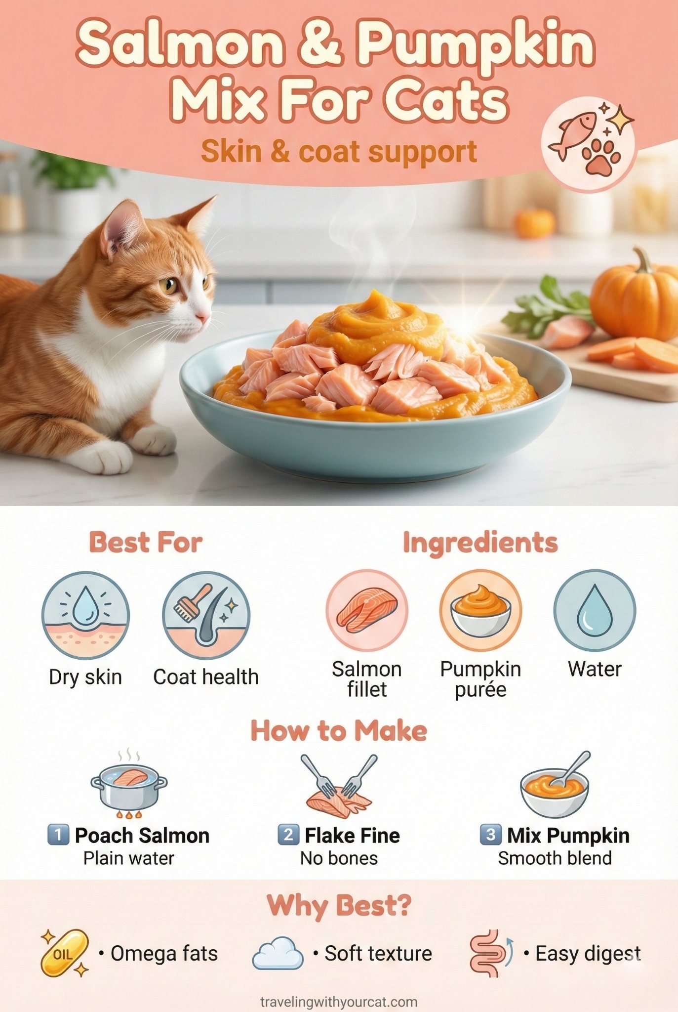 diy salmon pumpkin mix for cat