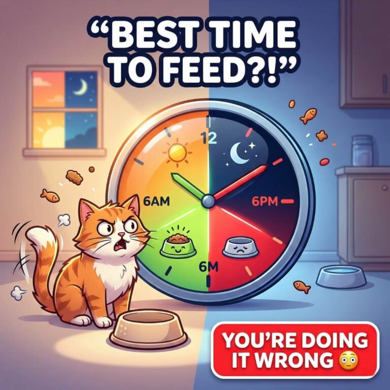 best feeding times for cats