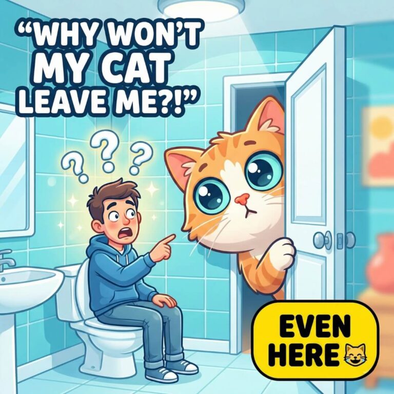 why cats follow you to the bathroom