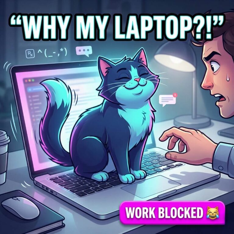 why cats sit on laptops