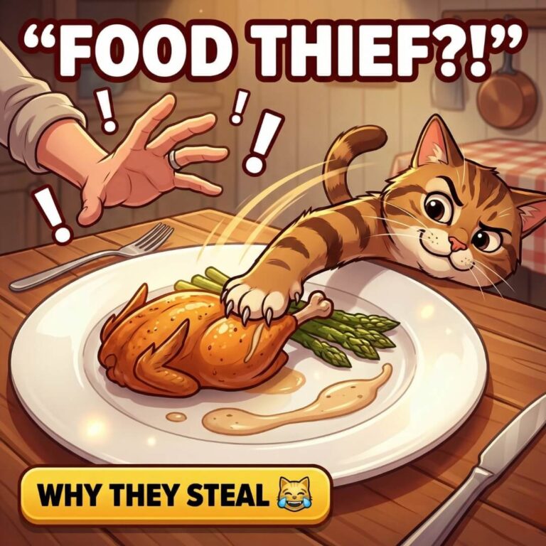 why cats steal human food