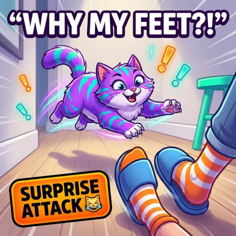 why cats suddently attack feet